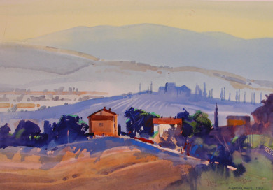 View from Bagno Vignoni, September Fields
