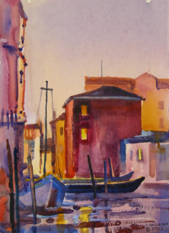 Twilight, A Canal in Chioggia Twilight, A Canal in Chioggia