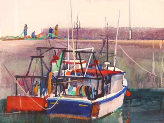 Mending Nets on a Rainy Day, Pittenweem Mending Nets on a Rainy Day, Pittenweem