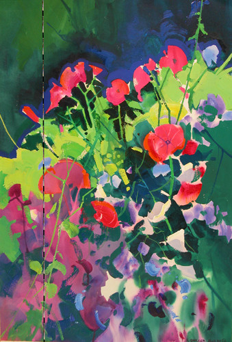 Sweet Peas & Lavatera, Kelly Castle Sweet Peas & Lavatera, Kelly Castle