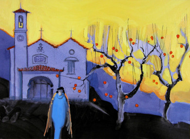 Persimmons & Chiesa Di San Guisto Persimmons & Chiesa Di San Guisto
