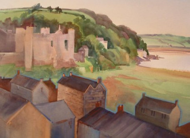 View of Laugharne, Wales View of Laugharne, Wales