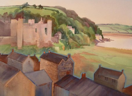 View of Laugharne, Wales View of Laugharne, Wales