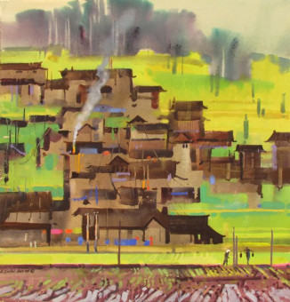 Village Patterns & Smoke, XiJiang Village Patterns & Smoke, XiJiang