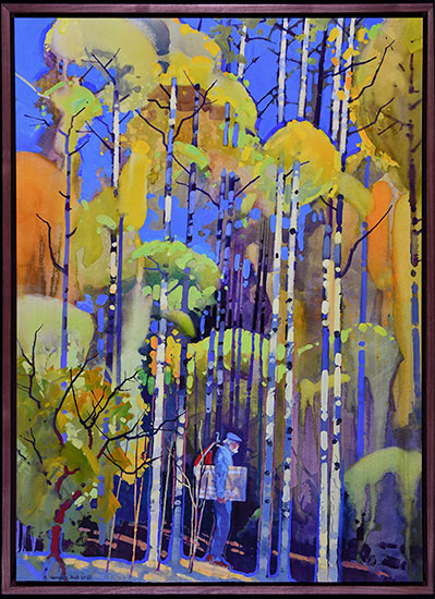 Interconnectedness, Autumn Aspen Walk by Stephen Quiller